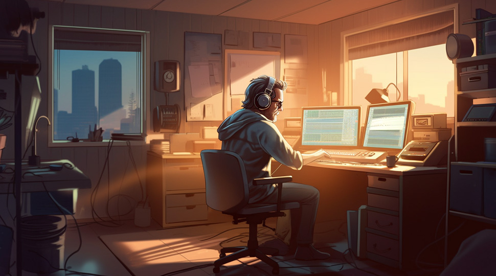 Sound designer at work