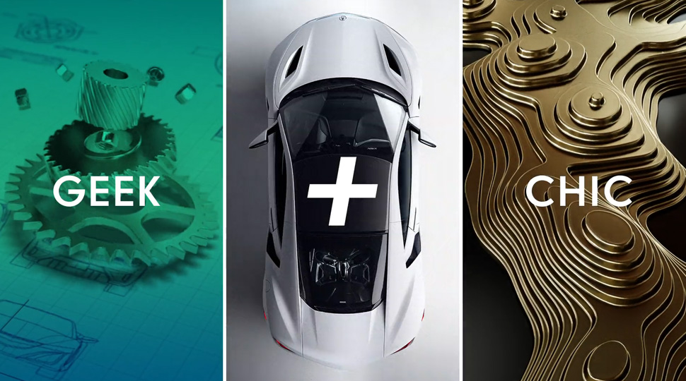 split screen of motion typography